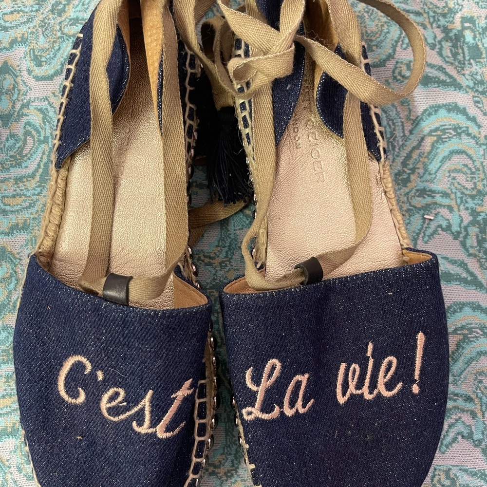 Kurt Geiger studded espadrilles tie ankle summer sandals
